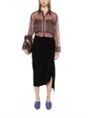 Dorothee Schumacher Sheer Printed Stripe Silk Organza Blouse In Transparent