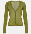 Dorothee Schumacher Transparent Touch Cardigan In Green