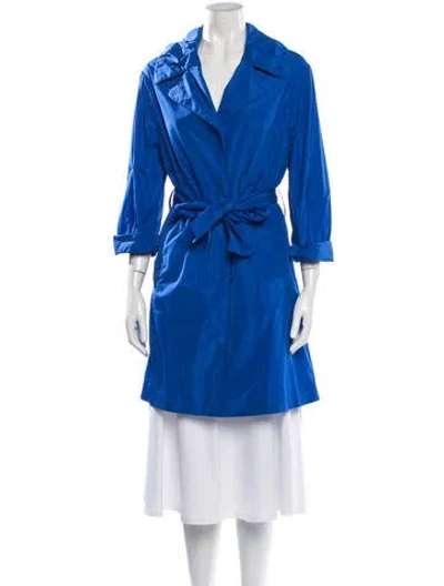 Pre-owned Dorothee Schumacher Trench Coat In Blue
