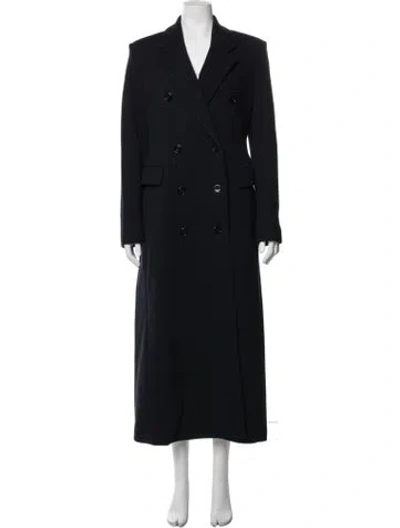 Pre-owned Dorothee Schumacher Trench Coat In Blue