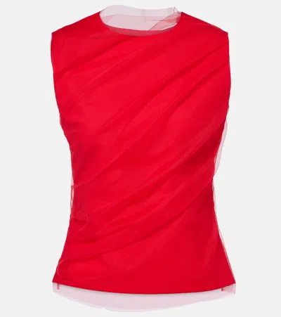 Dorothee Schumacher Tulle Top In Red