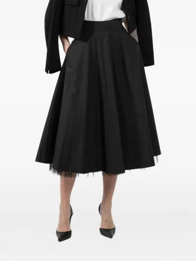 Dorothee Schumacher Tulle-trimmed Midi Skirt