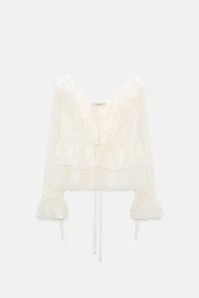 Dorothee Schumacher Tunic-style Blouse In Habotai Silk In White