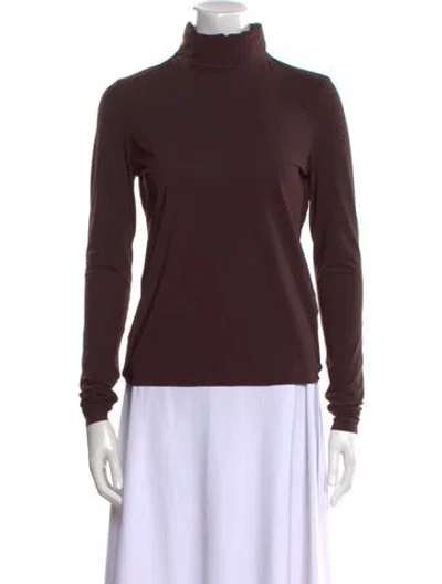 Pre-owned Dorothee Schumacher Turtleneck Long Sleeve Sweatshirt W/ Tags In Brown