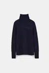 Dorothee Schumacher Turtleneck Pullover In Merino-cashmere In Blue