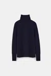 Dorothee Schumacher Turtleneck Pullover In Merino-cashmere In Blue