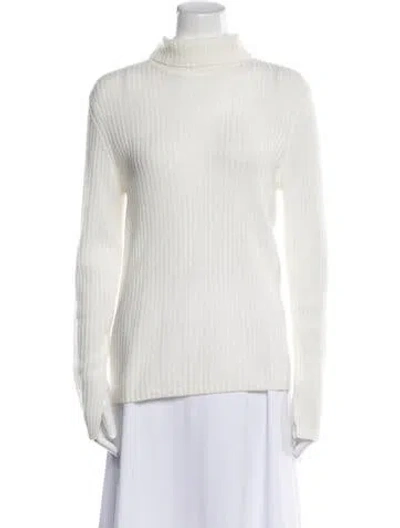 Pre-owned Dorothee Schumacher Turtleneck Sweater In White
