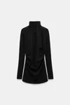 Dorothee Schumacher Turtleneck Top With Loop And Scarf Detail In Black