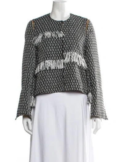 Pre-owned Dorothee Schumacher Tweed Pattern Jacket In Multi