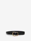 Dorothee Schumacher Calf Leather Belt With Twisted Signature Buckle In Bombatura Effect