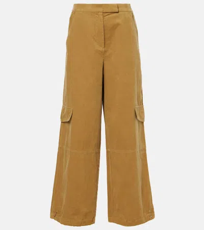 Dorothee Schumacher Twisted Structure Corduroy Wide-leg Pants In Beige