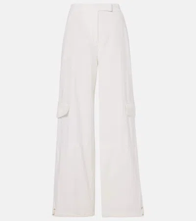 Dorothee Schumacher Twisted Structure Cotton Corduroy Cargo Pants In White