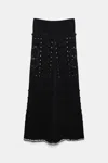 Dorothee Schumacher V-neck Cardigan With Crochet Trim In Black