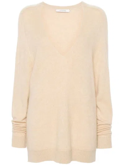 Dorothee Schumacher V-neck Cashmere Jumper In Nude