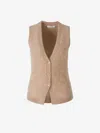 Dorothee Schumacher Textured Cashmere Top In Beige