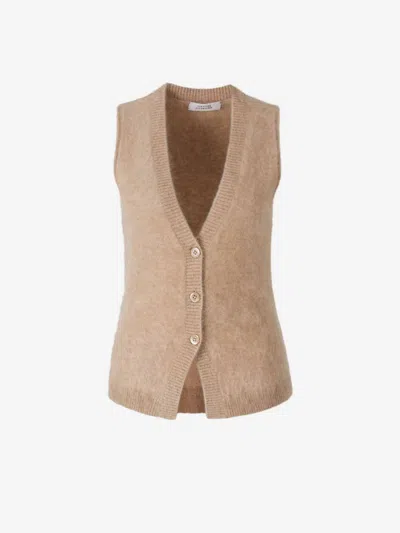 Dorothee Schumacher Textured Cashmere Top In Beige