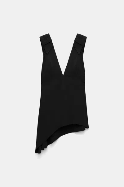 Dorothee Schumacher V-neck Tank Top With Wide Straps In Black