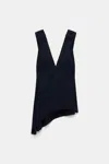 Dorothee Schumacher V-neck Tank Top With Wide Straps In Blue