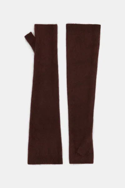 Dorothee Schumacher Virgin Merino-cashmere Arm-warmers In Brown