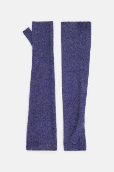 Dorothee Schumacher Virgin Merino-cashmere Arm-warmers In Purple