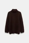 Dorothee Schumacher Virgin Wool-alpaca Turtleneck Pullover In Brown