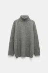Dorothee Schumacher Virgin Wool-alpaca Turtleneck Pullover In Gray