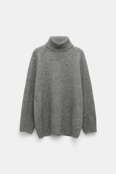 Dorothee Schumacher Virgin Wool-alpaca Turtleneck Pullover In Gray