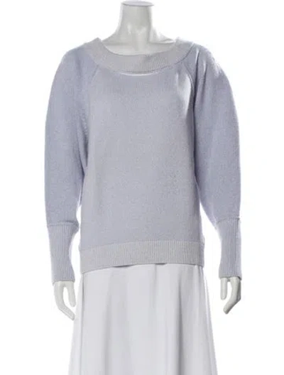 Pre-owned Dorothee Schumacher Virgin Wool Bateau Neckline Sweater In Gray