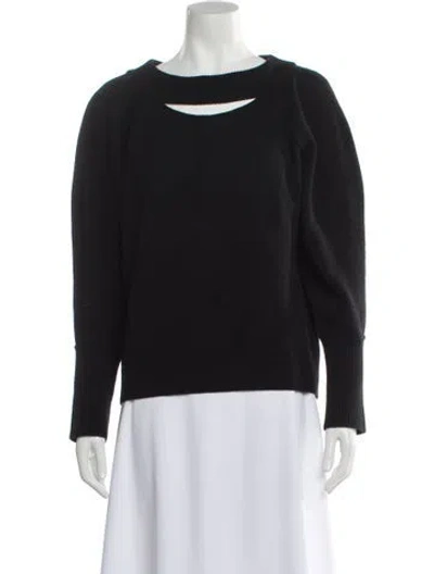 Pre-owned Dorothee Schumacher Virgin Wool Bateau Neckline Sweater In Gray