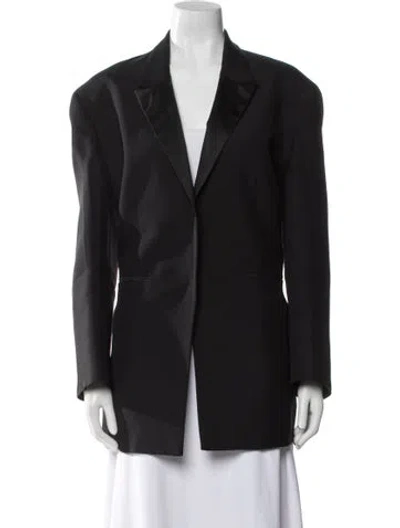 Pre-owned Dorothee Schumacher Virgin Wool Blazer In Black