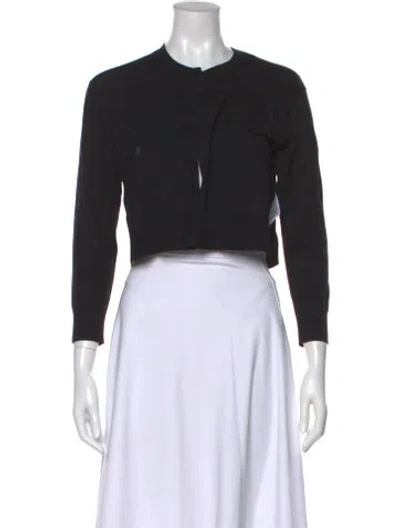 Pre-owned Dorothee Schumacher Virgin Wool Crew Neck Sweater In Black