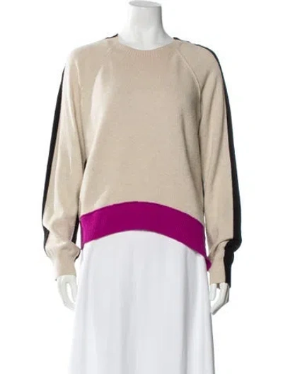 Pre-owned Dorothee Schumacher Virgin Wool Crew Neck Sweater In Neutral