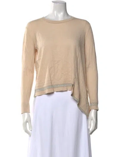 Pre-owned Dorothee Schumacher Virgin Wool Crew Neck Sweater In Neutrals