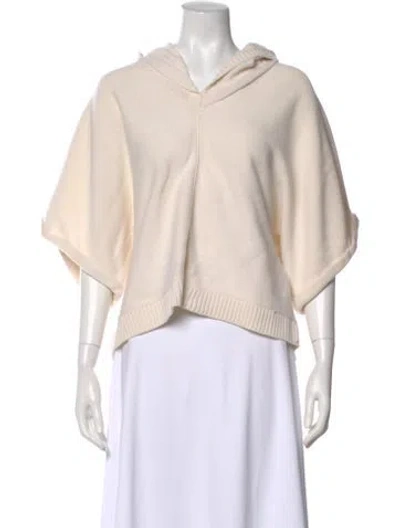 Pre-owned Dorothee Schumacher Virgin Wool Crew Neck Sweater In White