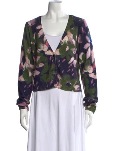 Pre-owned Dorothee Schumacher Virgin Wool Floral Print Sweater W/ Tags In Multicolor