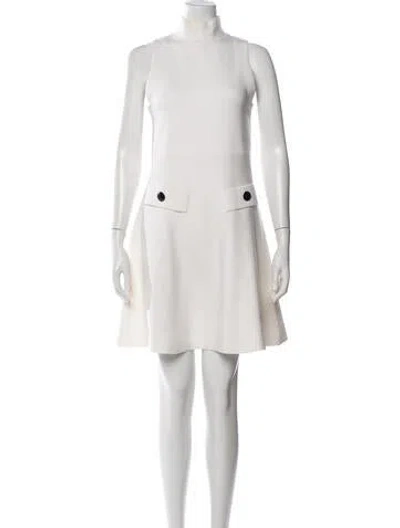 Pre-owned Dorothee Schumacher Virgin Wool Mini Dress In Neutral