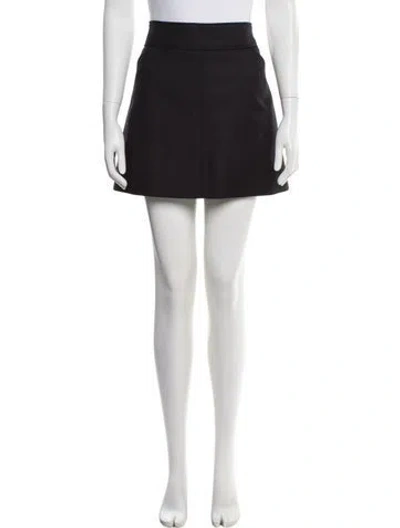 Pre-owned Dorothee Schumacher Virgin Wool Mini Skirt W/ Tags In Black