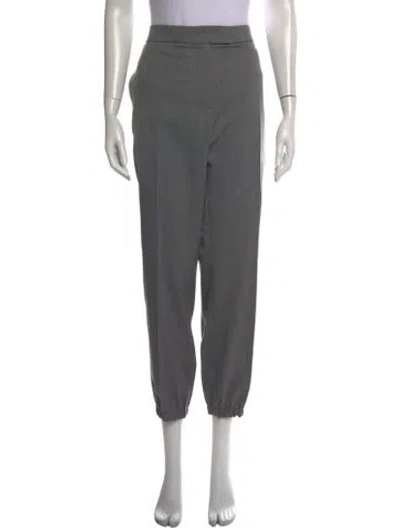 Pre-owned Dorothee Schumacher Virgin Wool Straight Leg Pants In Gray