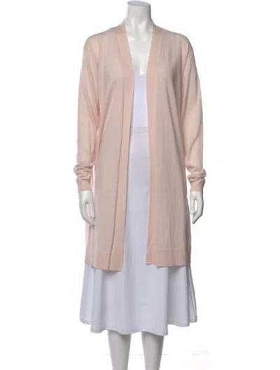 Pre-owned Dorothee Schumacher Virgin Wool V-neck Sweater In Pink