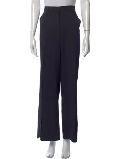 Pre-owned Dorothee Schumacher Virgin Wool Wide Leg Pants In Black