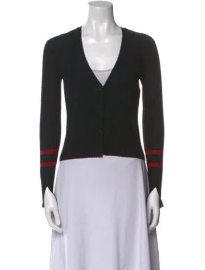 Pre-owned Dorothee Schumacher V-neck Sweater In Black