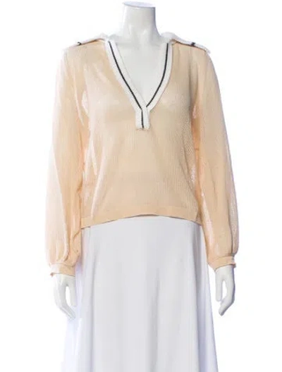 Pre-owned Dorothee Schumacher V-neck Sweater In Neutral