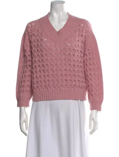 Pre-owned Dorothee Schumacher V-neck Sweater In Pink
