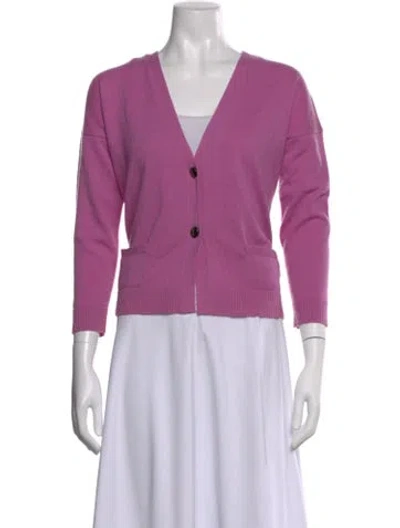 Pre-owned Dorothee Schumacher V-neck Sweater In Purple