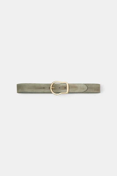 Dorothee Schumacher Waxed Suede Belt In Green