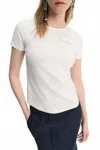 Dorothee Schumacher Western Flap Pocket Tee In Camellia White In White