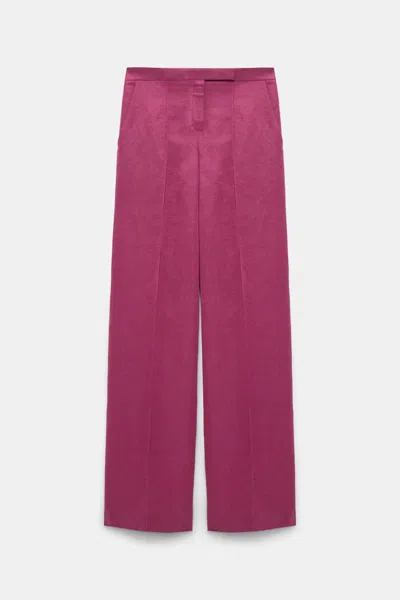 Dorothee Schumacher Wide Leg Linen-blend Pants In Red