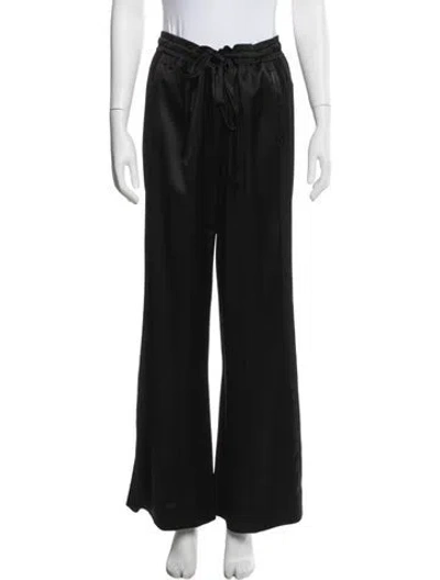 Pre-owned Dorothee Schumacher Wide Leg Pants In Black