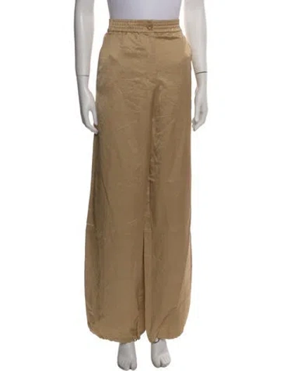 Pre-owned Dorothee Schumacher Wide Leg Pants In Gold