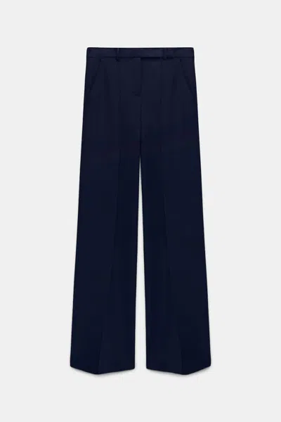 Dorothee Schumacher Wide Leg Pants In Punto Milano In Blue